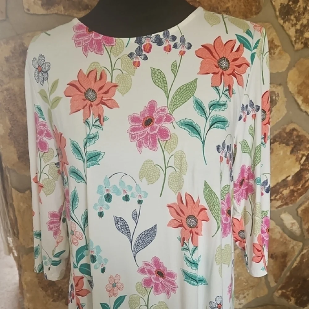 J.Jill Floral Print Lightweight Dress Sz‎ M - Picture 2 of 12